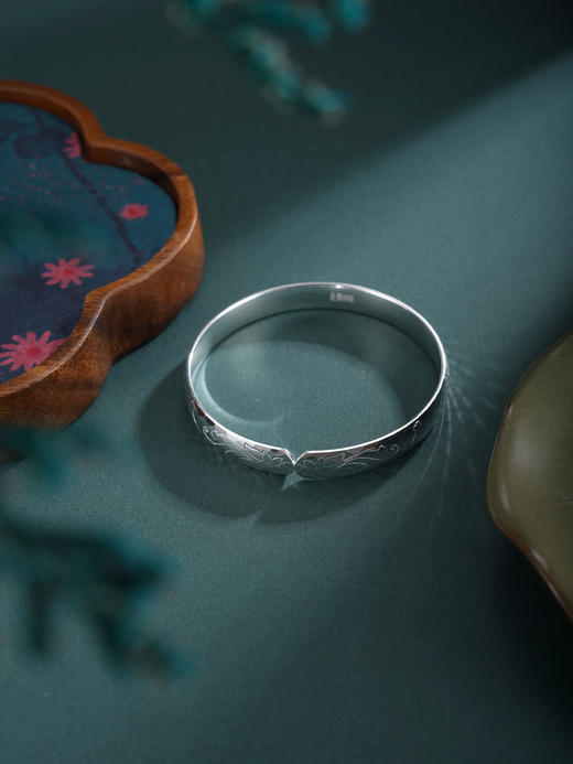 子佩集【岁月生香】银S999手镯【YHSZ0140】三朵花2601 商品图7