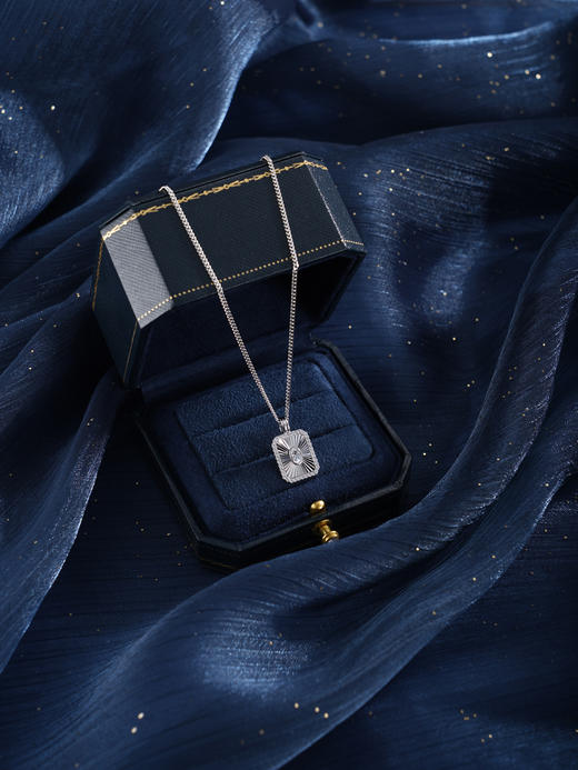 子佩集【无畏光芒】银S925套链【FYL-2099】项链时尚方块方牌2601 商品图6