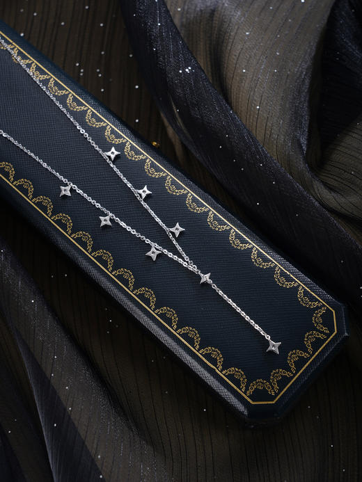 子佩集【闪耀星辰】银S925套链【FYL-2264101】项链时尚四芒星2601 商品图3