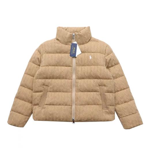 F020102复古时髦精典logo刺绣羊毛针织面包羽绒服女款 商品图1