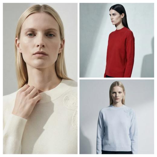 KINGDEER/KD秋冬新款女式长袖羊绒衫L805673经典基本款/气质款鹿王 红色 商品图1