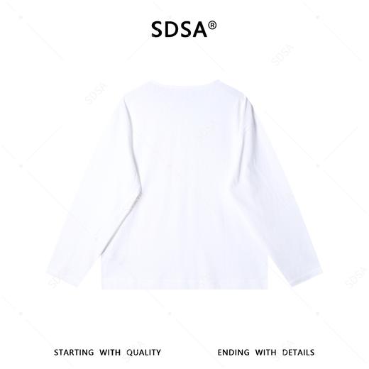 SDSA男装2026新款高贵轻奢韩版休闲纯色圆领长袖T恤百搭简约上衣 商品图4