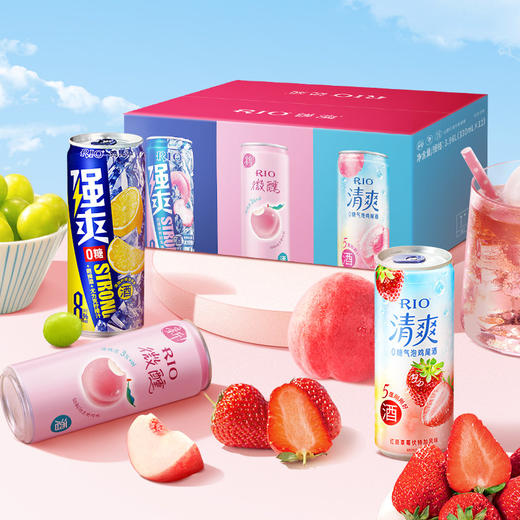 RIO锐澳预调鸡尾酒微醺清爽强爽全家福礼盒330ml*12罐送礼鸡尾酒 商品图3