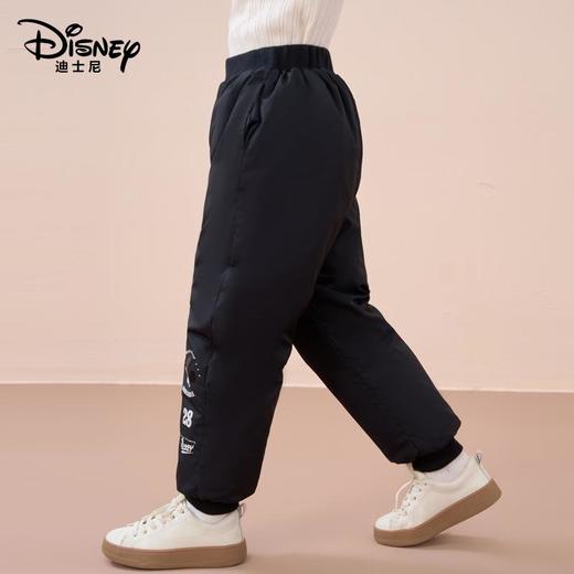 迪士尼儿童羽绒裤男童女童外穿加厚白鸭绒高腰冬季中小童保暖裤子 商品图2
