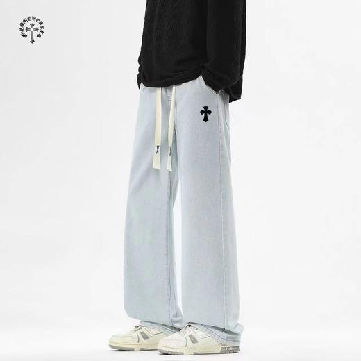 F020118新款四色重工水洗复古工装洗旧牛仔裤 商品图1