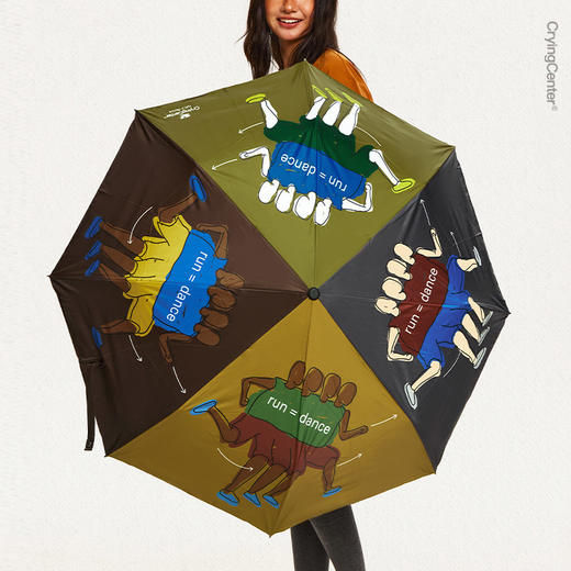 CryingCenter 跑步的人环扣自动伞 户外运动 哭喊中心 商品图0