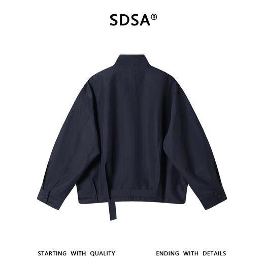 SDSA男装2026新款高贵轻奢韩版简约按扣立领夹克外套百搭宽松纯色 商品图4