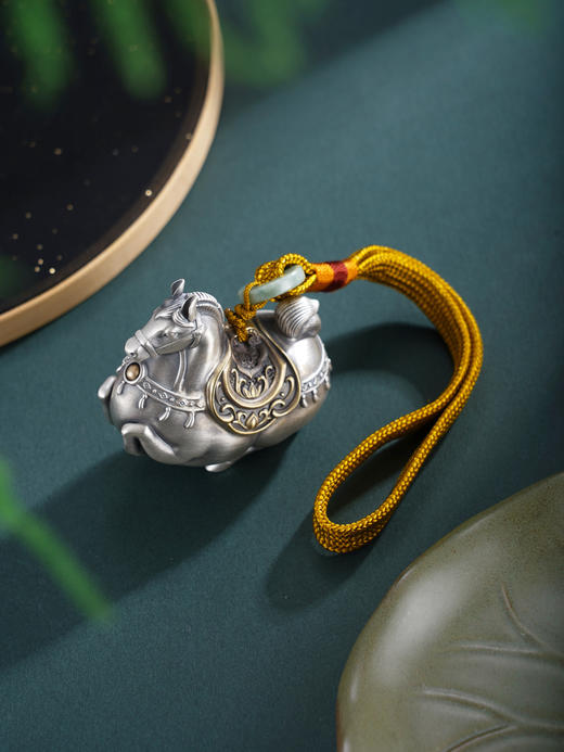 子佩集【马跃长安】银S999手把件【HS010】原创作品2601 商品图5