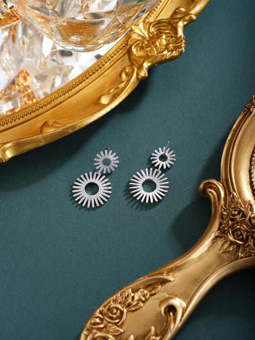 子佩集【花漾觉醒】银S925耳环【Z23081HPQ】时尚太阳花2601 商品图3