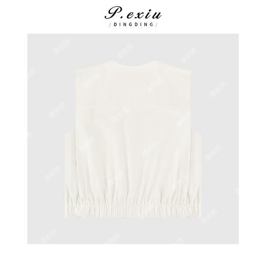 04-3潘依绣丁丁宠粉小香风气质下摆设计百搭圆领马甲 Q9981 商品图1