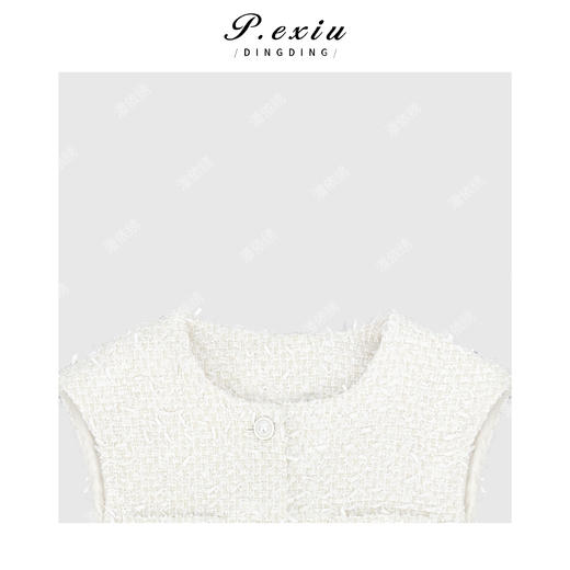 04-2潘依绣丁丁宠粉小香千金风修身气质马甲背心Q13972 商品图2