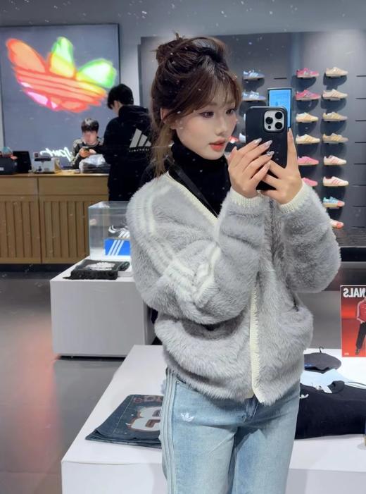 F020135新款仿貂毛时尚慵懒风V领针织毛衣开衫 商品图10