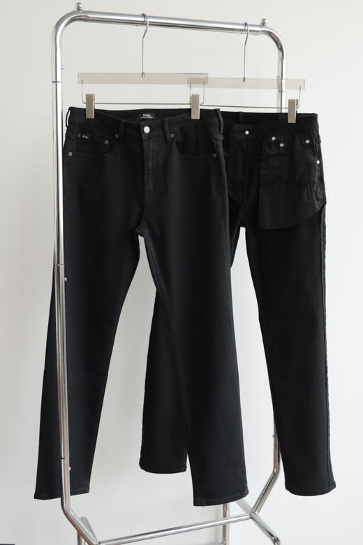 R.L 26春季新款 棉弹 黑色小直筒牛仔长裤 NZK258 商品图3