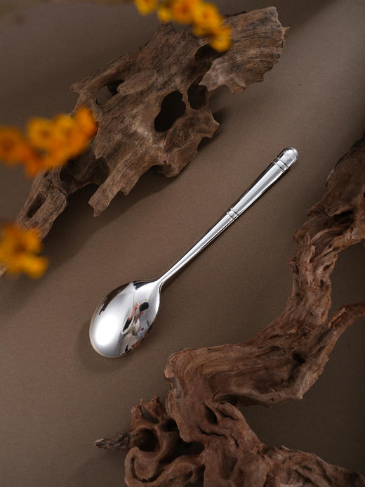 子佩集【莲开福续】银S999摆件【YH006600016】餐具鱼莲勺子2601 商品图3