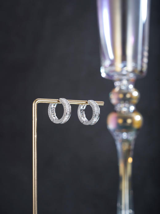 子佩集【静悦】银S925耳环【FYE-1567101】时尚扣环圆圈2601 商品图2