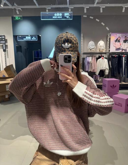 F020137新款三叶草休闲运动彩色圆领套头提花针织毛衣 商品图0