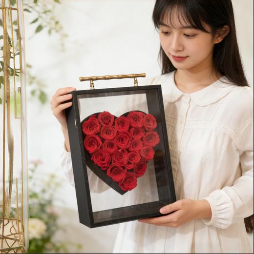 19支玫瑰永生花心形礼盒五选一 商品图6