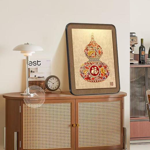 【葫芦桌面摆画中古风福禄挂画】客厅电视柜装饰画乔迁新居斗柜小摆台 商品图1