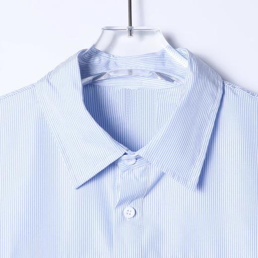 SDSA男装2026新款高贵轻奢简约金属扣装饰竖纹长袖衬衫百搭休闲 商品图1