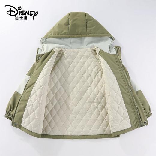 迪士尼儿童户外冲锋衣中大童亲子款加厚连帽夹棉外套三合一外套 商品图3