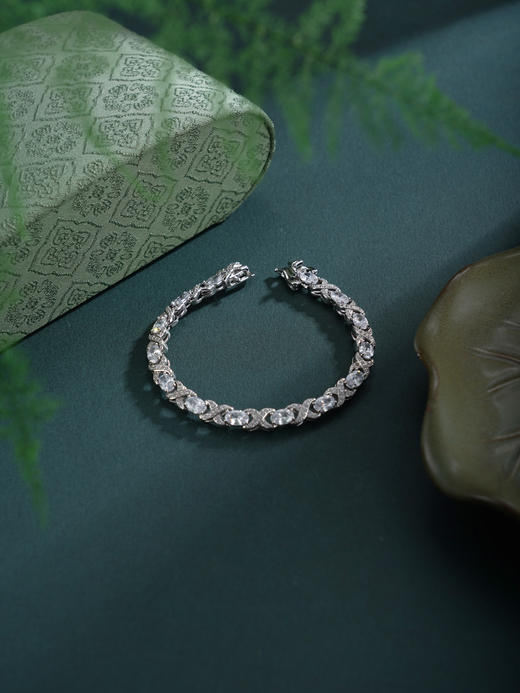 子佩集【灵犀破晓】银S925手链【SL200007B】时尚交叉钻2601 商品图9