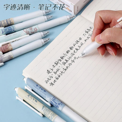 开学季福利！【ST笔尖 送20支笔芯 】名校大学映像按动式中性笔学生用0.5黑笔ST笔头速干刷题专用简约高颜值笔芯好用的水笔圆珠笔系列之约 商品图2