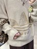 F020134新款v领三叶草运动休闲针织毛衣女款 商品缩略图2