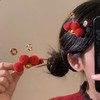 （2只装）招财元宝~新年可爱红色发夹女百搭创意秋冬新年刘海夹头饰 商品缩略图3