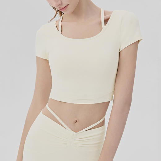 YOGACODE【火树银花系列】凉感瑜伽套装两件套带胸垫裸感舒适运动套装DWT116162+DWE116163 商品图1