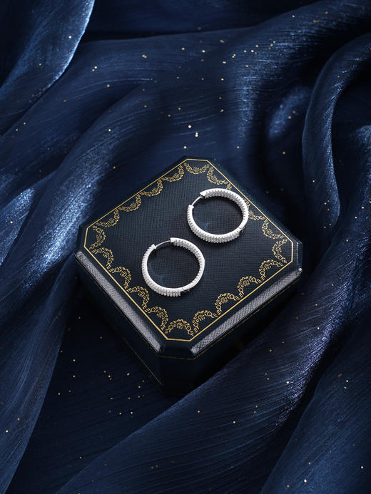 子佩集【清霜沉醉】银S925耳环【FYE-1579】时尚扣环圆圈2601 商品图5