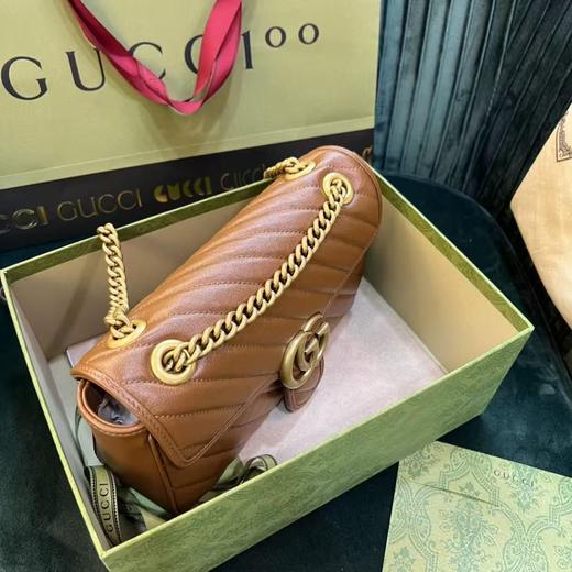 古驰 𝙢𝙖𝙧𝙢𝙤𝙣𝙩中号经典款 马蒙 焦糖色（LZ） 商品图3