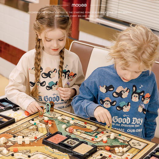 mobee儿童版大富富翁争霸沪上桌面棋盘游戏益智玩具新年生日礼物 商品图6
