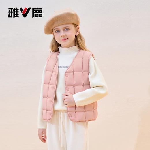 V/雅鹿儿童马甲男童女童棉背心2025秋冬薄款内搭宝宝外穿保暖坎肩 商品图1