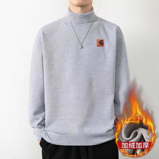 F020116冬季新款加绒加厚高领打底毛衣男女同款 商品图1