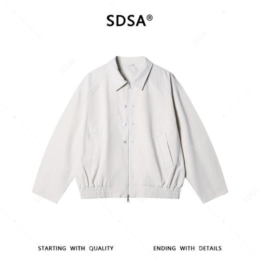 SDSA男装2026新款高贵轻奢韩系简约纯色拉链翻领夹克外套百搭宽松 商品图0
