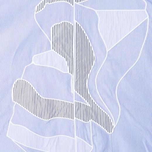 SDSA男装2026新款高贵轻奢小众设计条纹拼接长袖衬衫百搭宽松 商品图2