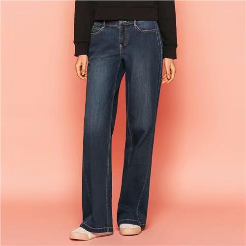 佐丹奴女装26年新款高弹阔腿牛仔裤05416039 商品图0