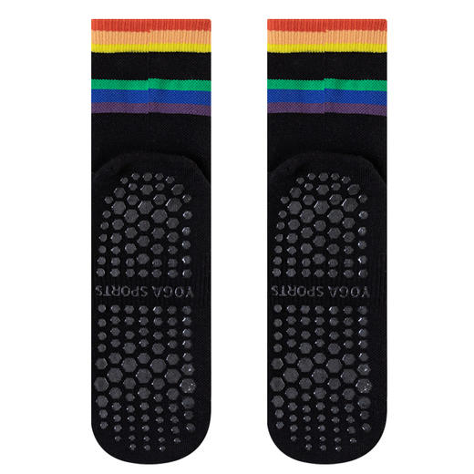 【59元任选2件】【小鱼加加】专业防滑彩虹瑜伽袜高弹力健身运动袜女YOGA04 商品图4
