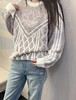 F020139新款新年何与同款针织衫套头撞色提花针织毛衣 商品缩略图0