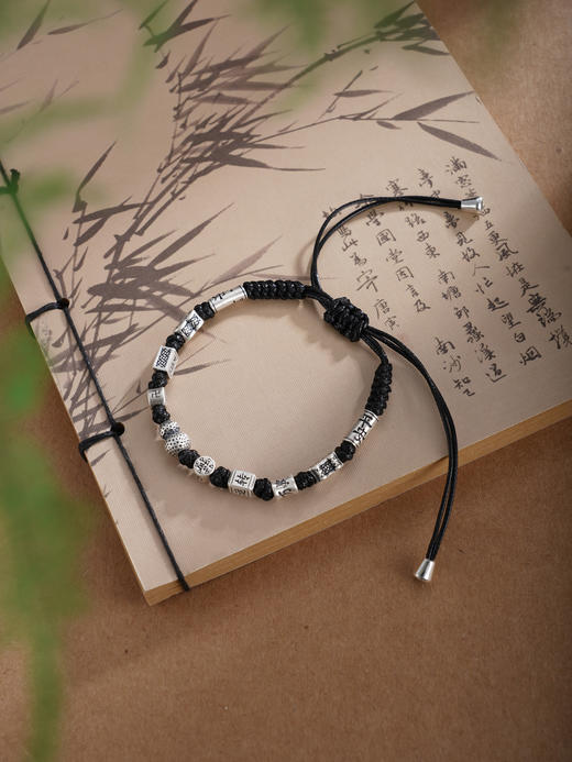 子佩集【福乐安康】银S999手链【LIC084S】0仿古抽拉绳2601 商品图3