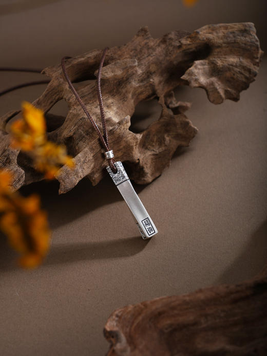 子佩集【祥云拓境】银S999套链【E298】项链仿古方块平安2601 商品图4