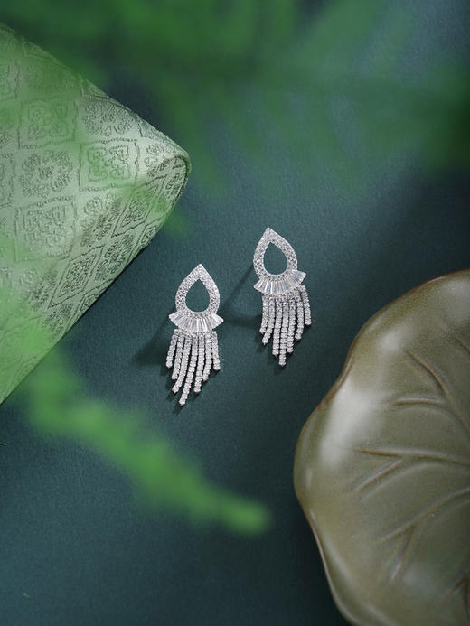 子佩集【明媚之光】银S925耳环【YK01360AA01】时尚孔雀流苏2601 商品图3