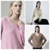【咕咕同款】KINGDEER/KD秋冬新款女式V领慵懒休闲羊绒衫 约170g L805511经典基本款/气质款/100%山羊绒鹿王 商品缩略图1