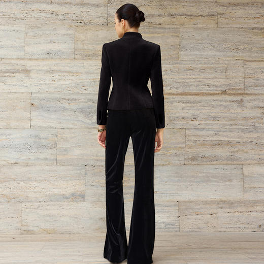 IWY/黑色西装套装女秋冬高级感阔腿裤两件套商务风职业装工作服CP2580 商品图4