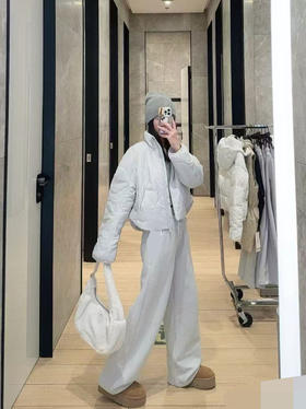 22-6 纯圆正少量 lu轻量透气防水复古运动棉服 又轻又暖 我穿8码