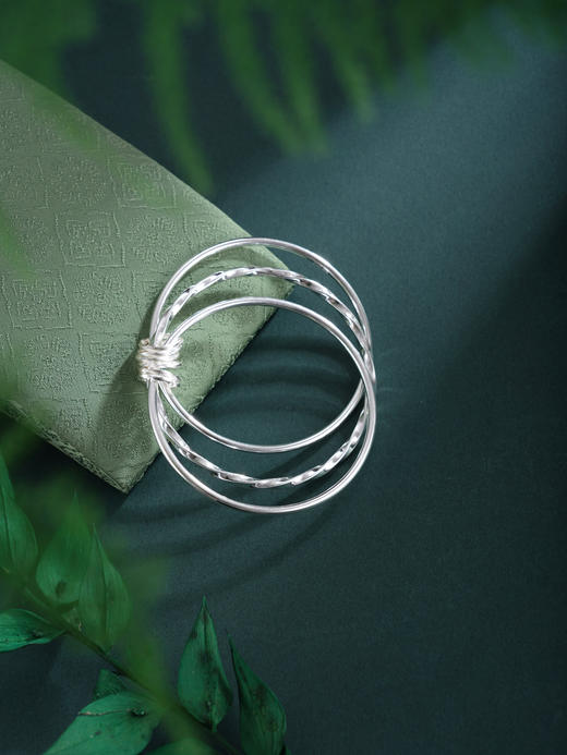 子佩集【三生之缘】银S9999手镯【TC0522798】三个圈2601 商品图5