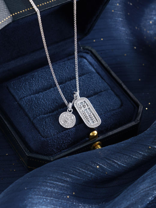 子佩集【玄机胜算】银S925套链【FYL-2060】项链时尚方圆算盘2601 商品图3