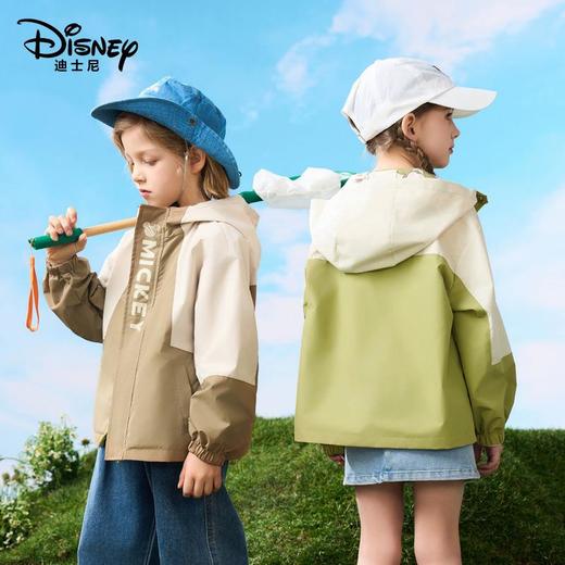 迪士尼儿童双面穿外套冲锋衣春秋款三防连帽韩系儿童宽松外套 商品图3