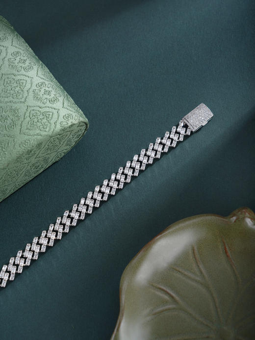 子佩集【光溯流连】银S925手链【SL200011B】时尚排钻2601 商品图6