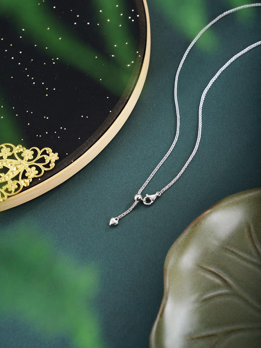 子佩集【芳菲启运】银S925套链【V10199HPSA】项链时尚可转动绿点太阳花2601 商品图6